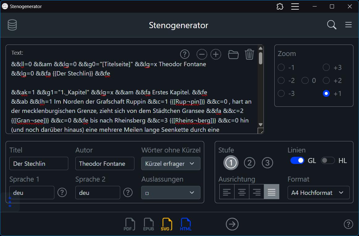 Maske Text übertragen
